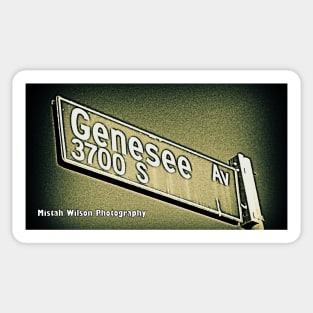 Genesee Avenue, Los Angeles, California by Mistah Wilson Sticker